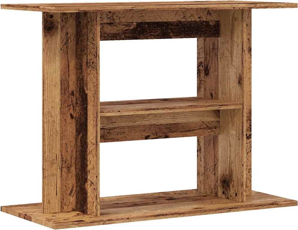 vidaXL Soporte para acuario de madera vieja 80x35x60 cm Marrón