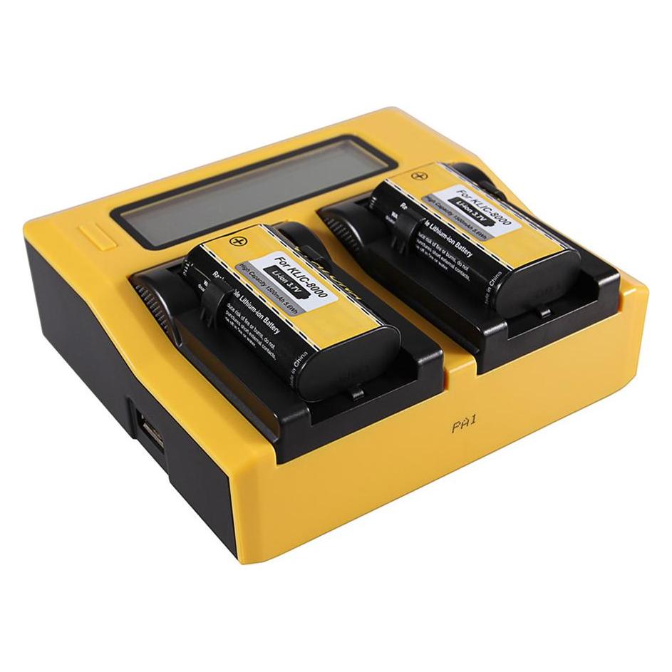 Patona Dual LCD USB Ladegerät f. Kodak Klic-8000 DB-50 Easyshare Z1012 IS Z1085 IS Z1485 IS Z612 (Kamera Akku Ladegerät) (34655338)