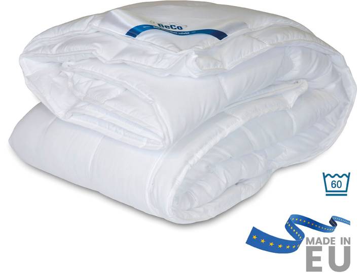 Microfaserbettdecke BECO Royal Soft GOLD , warme Duo-Decke Testsieger 2019 , weiss (weiß), B:155cm L:220cm, Bezug: 100% Polyester. Füllung: 100% Polyester, Bettdecken, Microfaserbettdecke