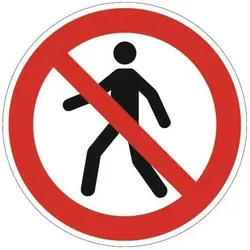Verbotszeichen ASR A1.3/DIN EN ISO 7010 Fußgänger verboten Ku.
