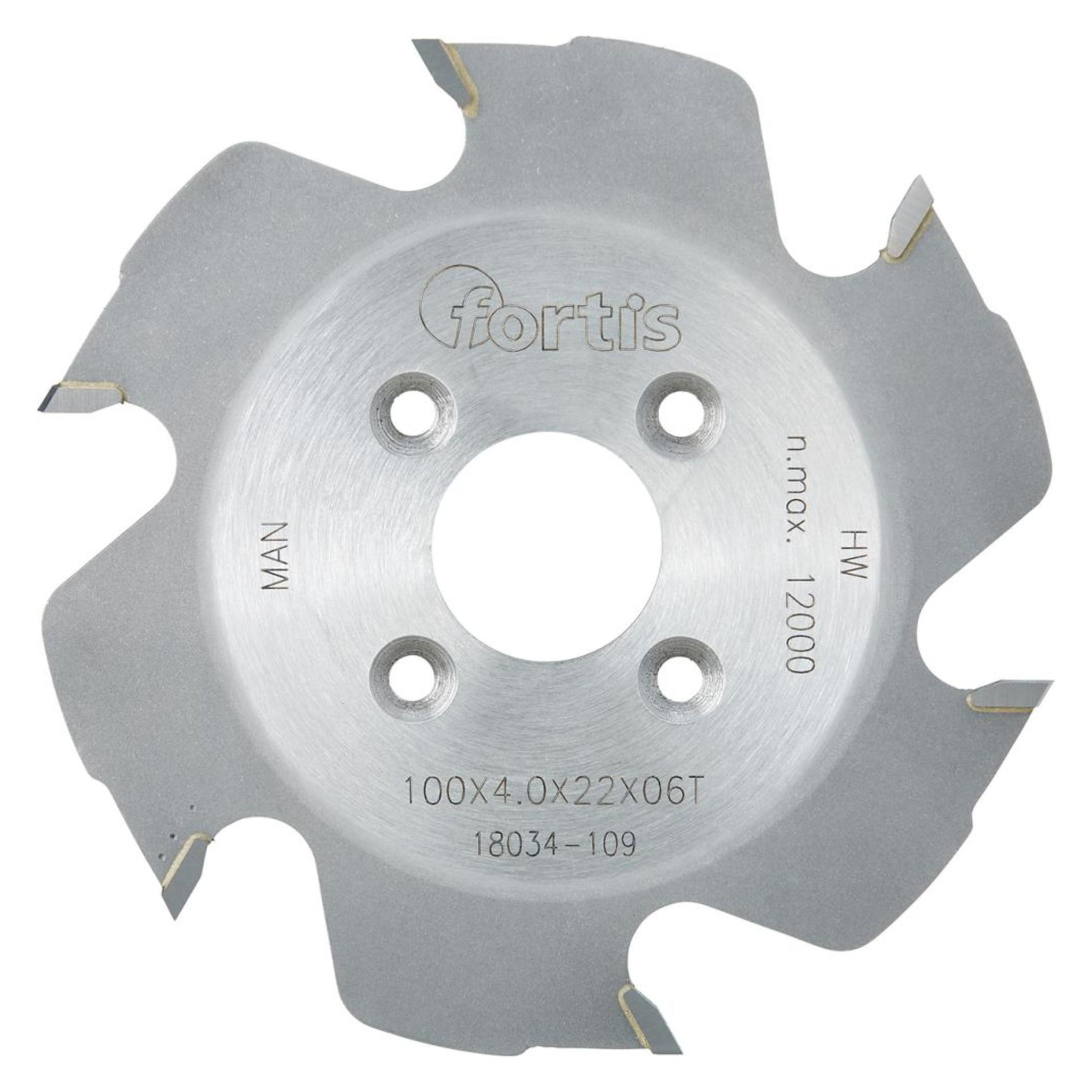Fortis Lamellen Nutfräser HW 100 x 4,0 x 22 6 Zähne (4317784733632)