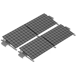 Offgridtec Flachdach Befestigungsset Ballast Montagekit Reihe 4 Module - 0% MwSt. (gemäß§12 Abs.3 UstG**)