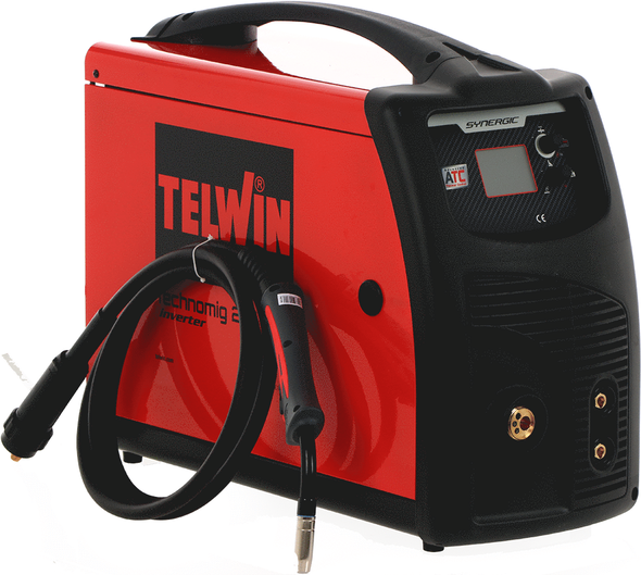 Telwin Technomig 215 Dual Synergic - Multiprozess-Inverterschweißgerät - GAS/NO GAS-MIG-MAG, MMA und WIG -