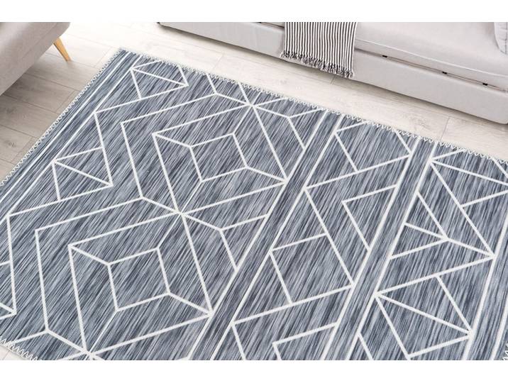 Teppich ARTE ESPINA Maya 200 , grau (anthrazit), B:160cm H:5mm L:230cm, Polyester, Teppiche, Teppich