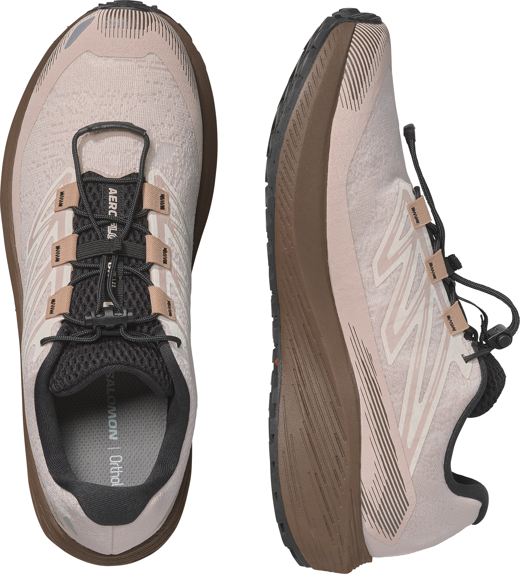 Laufschuh SALOMON "AERO FLOW GRVL", Herren, Gr. 45, vanilla ice, earth braun, burro, Synthetik, Textil, Schuhe Laufschuh vanilla ice, earth braun, burro 45