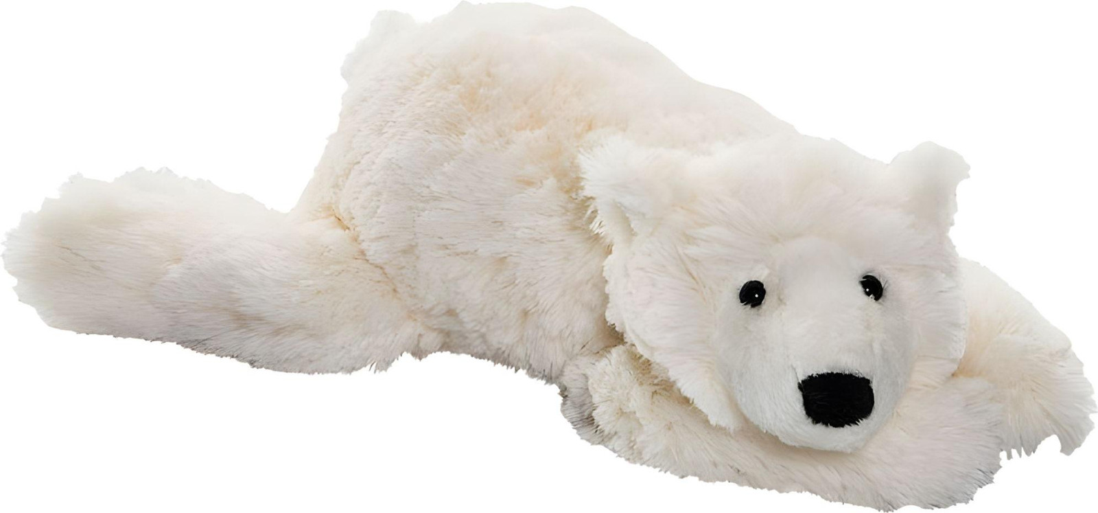 Heunec Softissimo knuffelbeer liggend, 30 cm, wit zwart crèmekleurig
