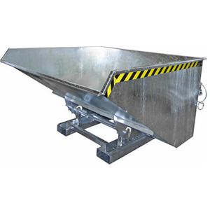 BAUER Kippbehälter EXPO 2100, für Stapler, 2,1 m³, verzinkt, 1500 kg