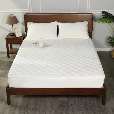 Uplift Treasures Plush Thickened Crystal Velvet Quilted Mattress Cover offwhite 59.06 74.80 11.81 In