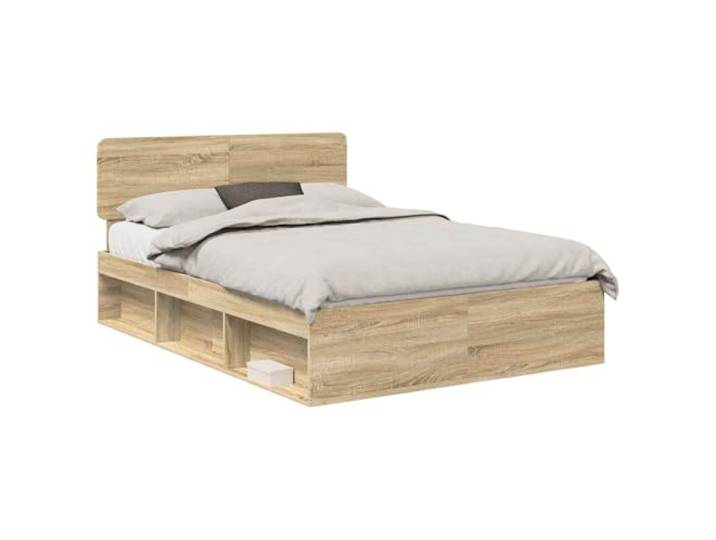 vidaXL Bettrahmen Sonoma 140 x 200 cm Massives Kiefernholz