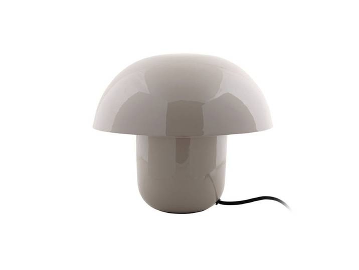 Tischlampe Fungi - Designleuchte aus Eisen in Pilzform - warmes Grau - Luxusbetten24
