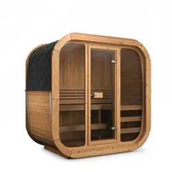 Weka Design Saunahaus Laadi 1 mit Thermoholz - 28/42 mm Thermoholz Ohne Ofen