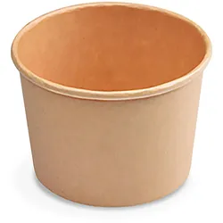 VEPATIM 250 Eisbecher aus Pappe Kraftpapier braun Ø75mm 125 ml