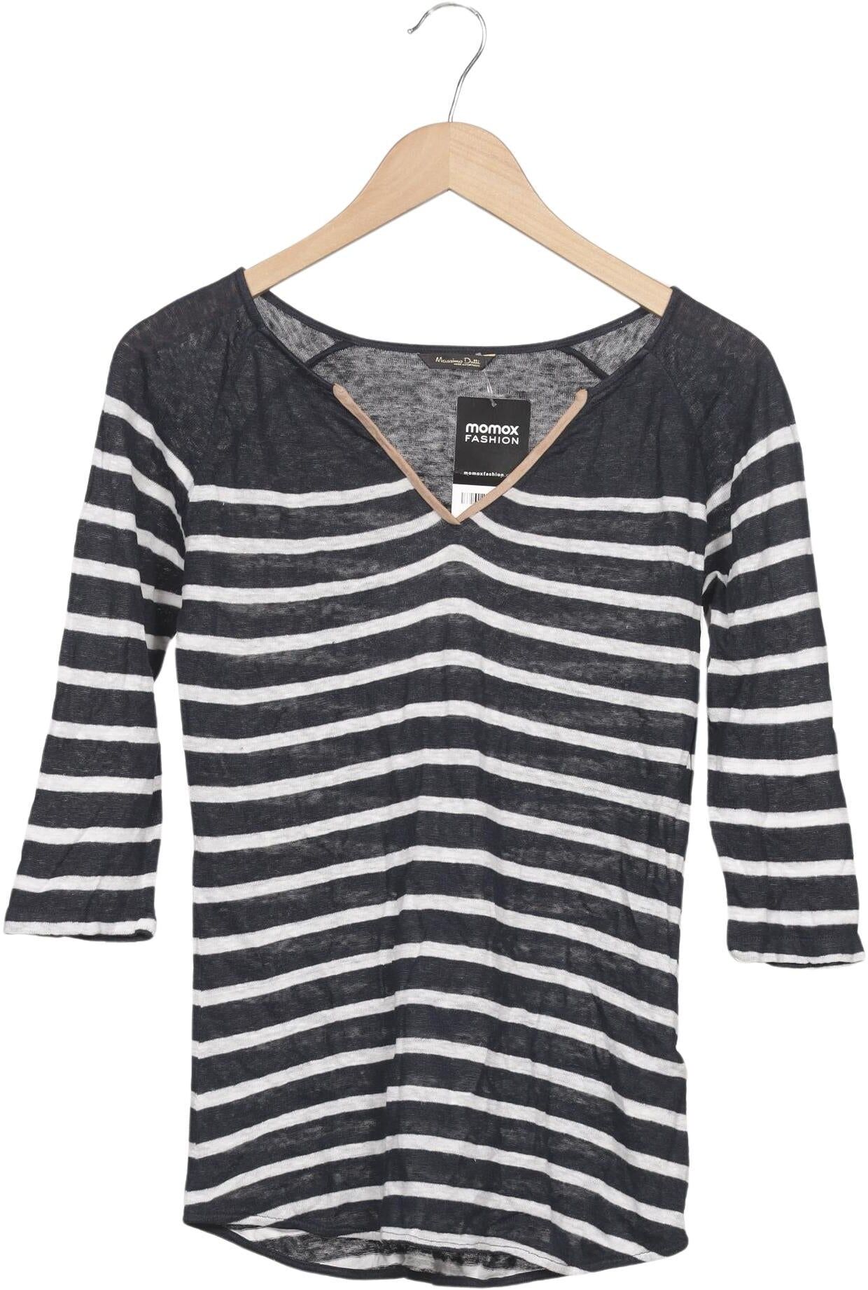 Massimo Dutti Damen Pullover, Mehrfarbig, Gr. M, Leinen - Second Hand