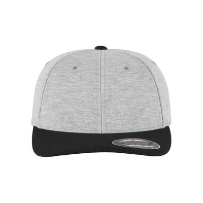 Flex Cap FLEXFIT "Flexfit Unisex Flexfit Double Jersey 2-Tone", Gr. S/M, grau, schwarz, 66% Polyester, 30% Baumwolle, 4% Elasthan, unifarben, Caps