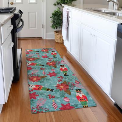 Addison Rugs Machine Washable Indoor/ Outdoor Christmas Nutcracker Chantille Rug