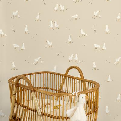 Vliestapete LITTLE DUTCH "Little Goose", beige, H:10m L:10m, Vlies, Tapeten, Design Tapeten