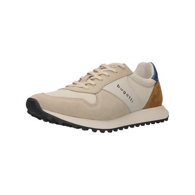 Sneaker BUGATTI "bugatti Sneaker Leder", Herren, Gr. 42, beige, Leder, Schuhe Sneaker