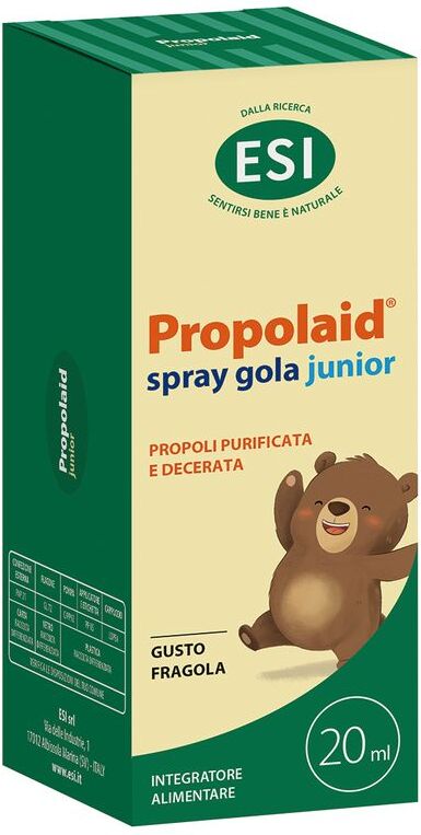 ESI Propolaid Spray Gola Junior Gusto Fragola Integratore Alimentare 20 ML