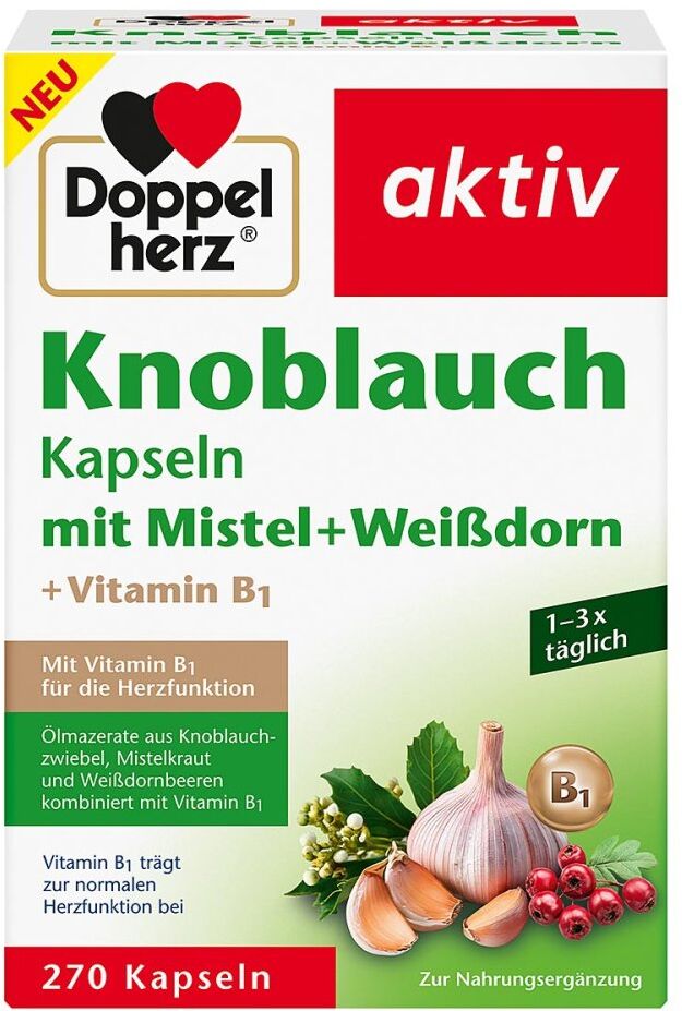 Doppelherz Knoblauch Mistel + Weißdorn + Vitamin B1
