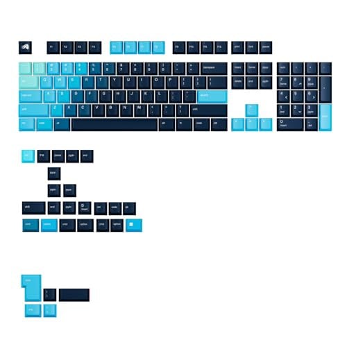 Glorious GPBT Gradient Keycaps Celestial Ice US-layout - 115 stuks PBT Polymeer No-Fade Sublimatie voor mechanische toetsenborden