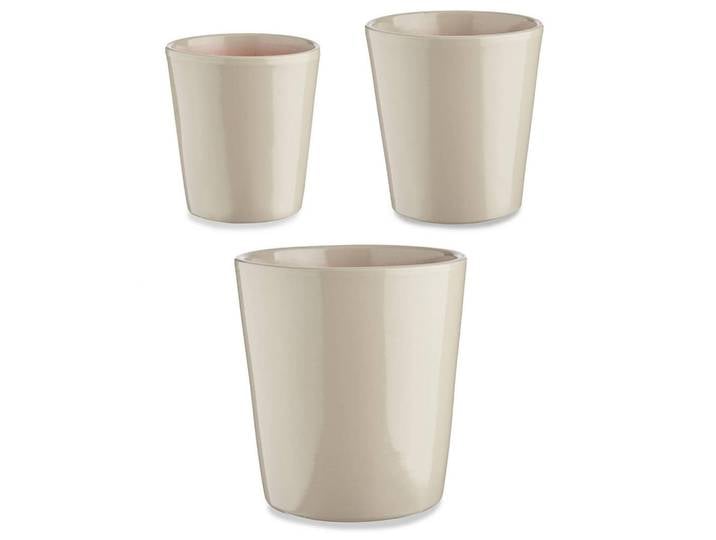 Blumentöpfe Keramik Conical 3er-Set, Grau, 21 cm, Dekoration, Blumen & Blumentöpfe, Übertöpfe