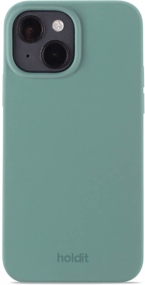 Apple iPhone 15 holdit Silicone Case Suojakuori, Vihreä