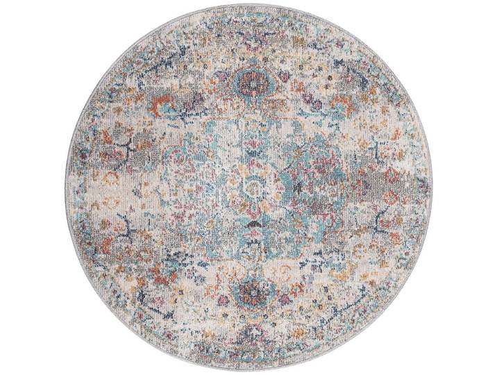 Teppich THE CARPET Palma , bunt (mehrfarbig), H:4mm Ø:120cm, Polypropylen, Teppiche, Teppich, Outdoor moderner robuster In und Outdoor Teppich