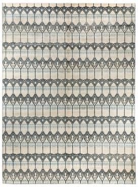 Overton "Ikat One-of-a-Kind Handmade Area Rug, Ivory - 9' 1"" x 12' 4"""