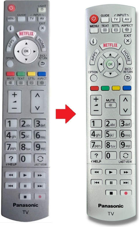 Originele Panasonic afstandsbediening N2QAYB001012
