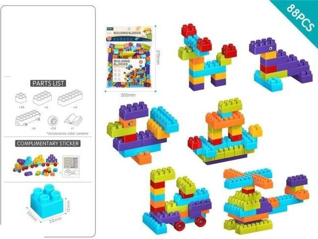 Merkpol Bouwstenen set, 88-delig - Creatief bouwen voor kinderen