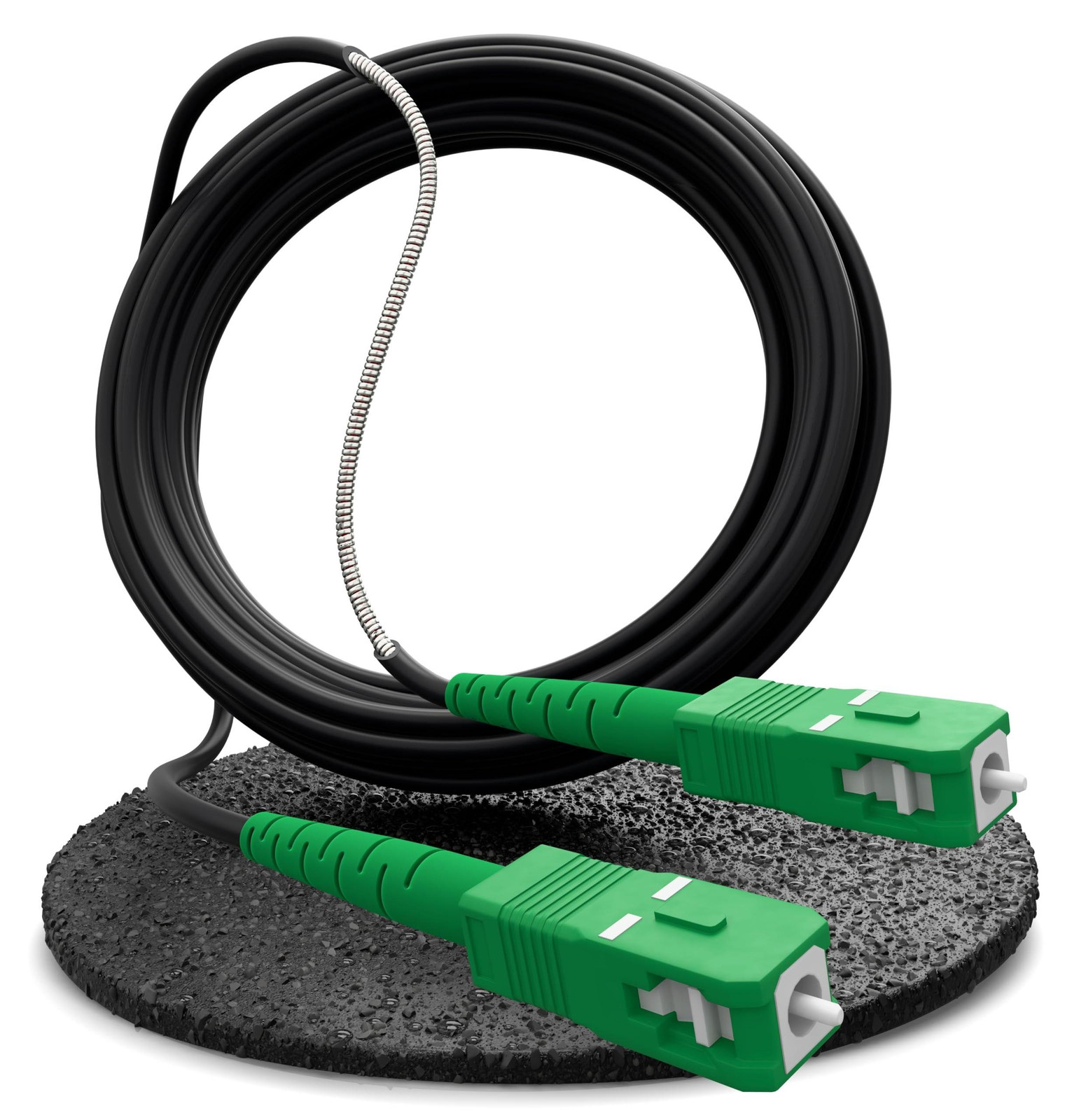 Lustrens 50m Gepantserde glasvezelkabel voor buiten SC/APC naar SC/APC