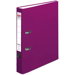 herlitz Ordner Rückenbreite 5 cm DIN A4 Kunststoff brombeer