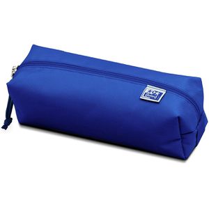 Oxford Federmäppchen rechteckig, groß, Schlamperetui, aus Stoff, blau