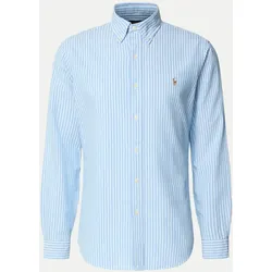 Seersucker Oxford-Hemd Blau L