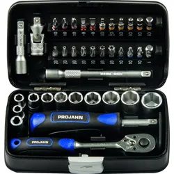 Projahn 1/4" Mini Steckschlüssel- & Bit-Box, 38tlg. mit markierten Bits