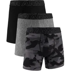 3er Pack UNDER ARMOUR Performance Tech Novelty 6" Boxershorts Herren 001 - black M