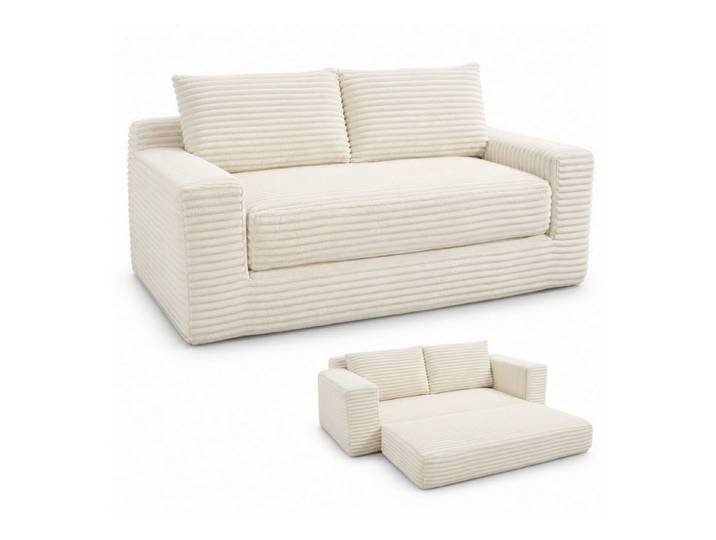 ANYSUN Schlafsofa 2-Sitzer Sofa mit 2-in-1-Liegefunktion, Memory-Schaum & Cord, Ohne Montage, kompakt & platzsparend für kleine Räume