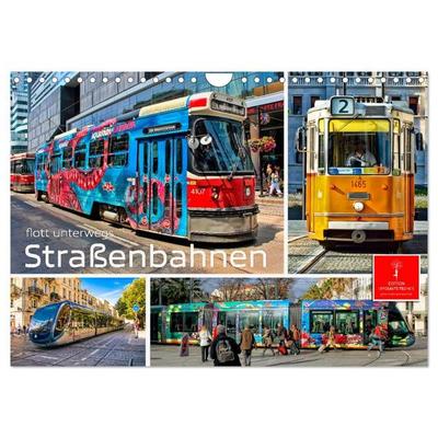 Straßenbahnen - flott unterwegs (Wandkalender 2027 DIN A4 quer), CALVENDO Monatskalender