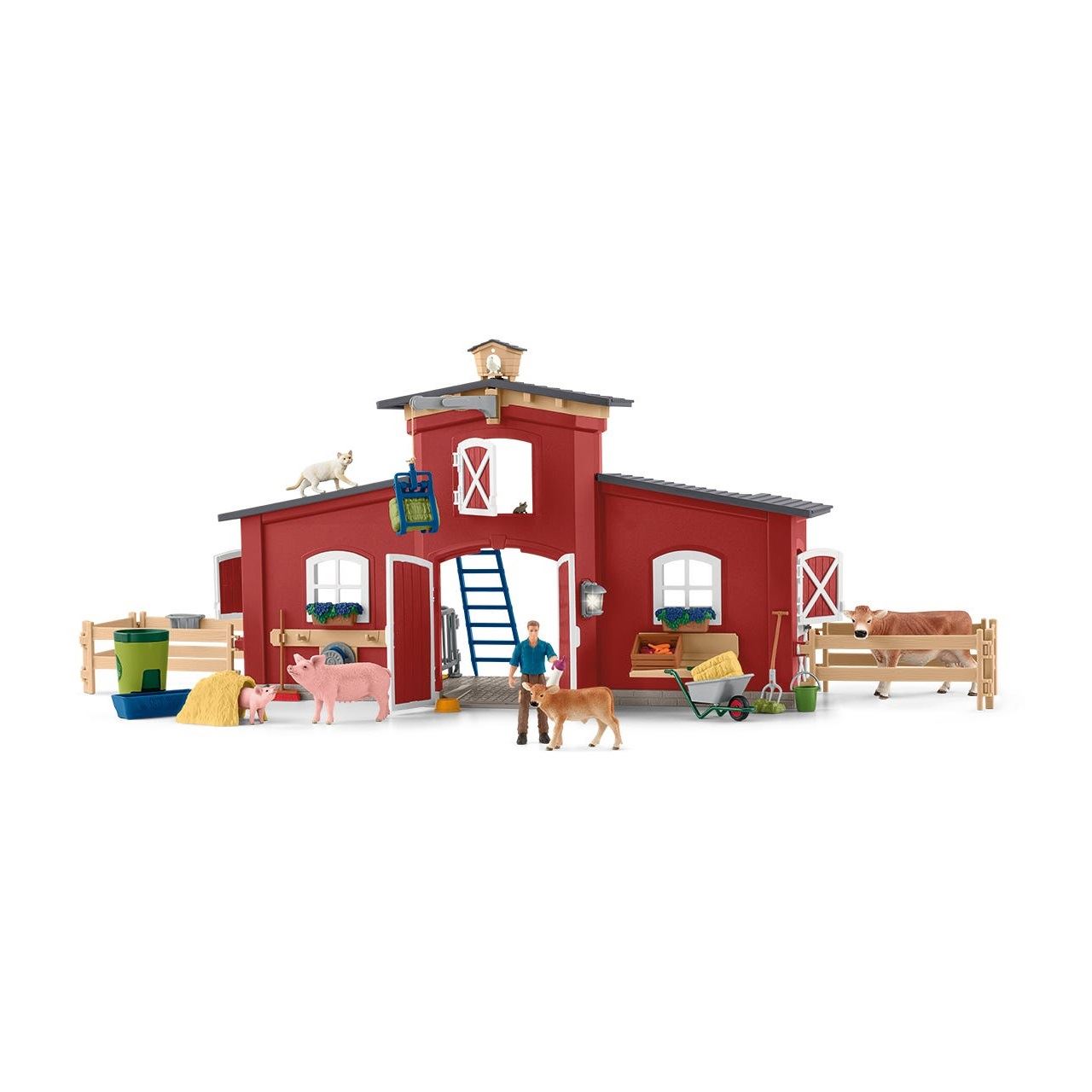 Schleich Farm World Große Farm mit Tieren & Zubehör