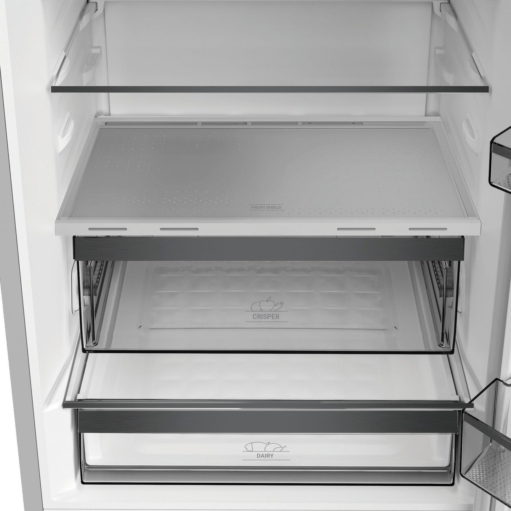 BAUKNECHT Kühl-/Gefrierkombination "BHK2 6494 X7E", Energieeffizienz: B (A-G), silber (edelstahloptik), Rechtsanschlag, Kühlschränke, XXL Kühlschrank - Viel Platz und Übersicht für eine Großfamilie