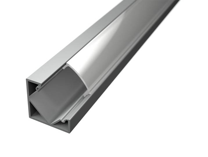 LED Strip Profiel - Velvalux Profi - Zilver Aluminium - 1 Meter - 18.5x18.5mm - Hoekprofiel