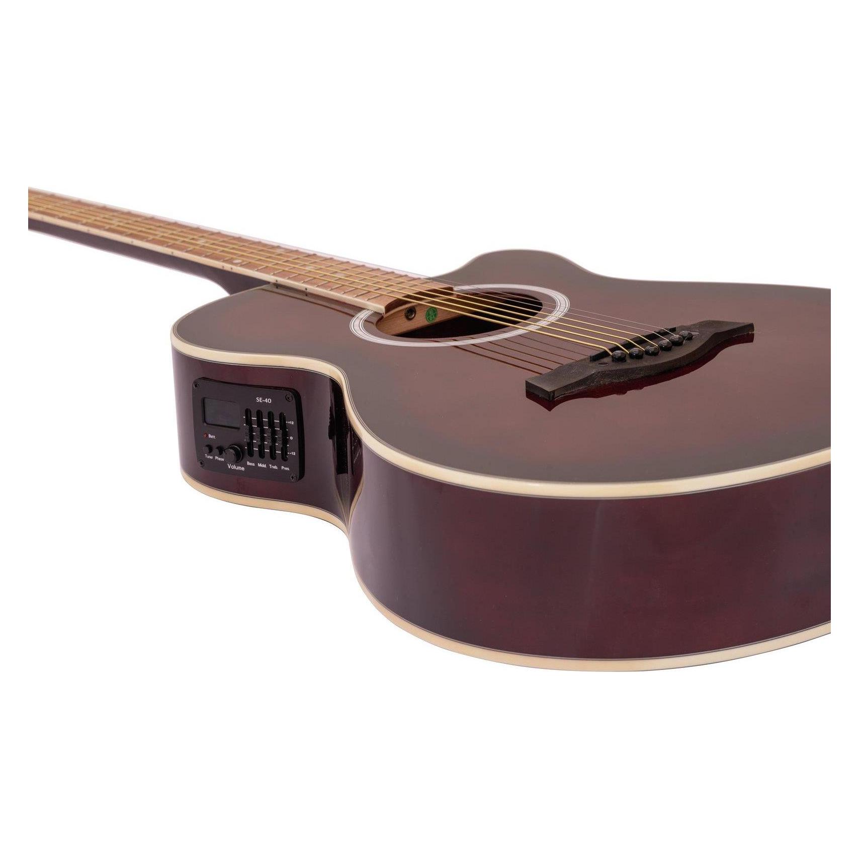 Dimavery AW-400 Westerngitarre, redburst (Westerngitarre) (26235088)