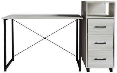 Craft Porch CraftPorch Shabby Chic Writing Desk with Side Cabinet