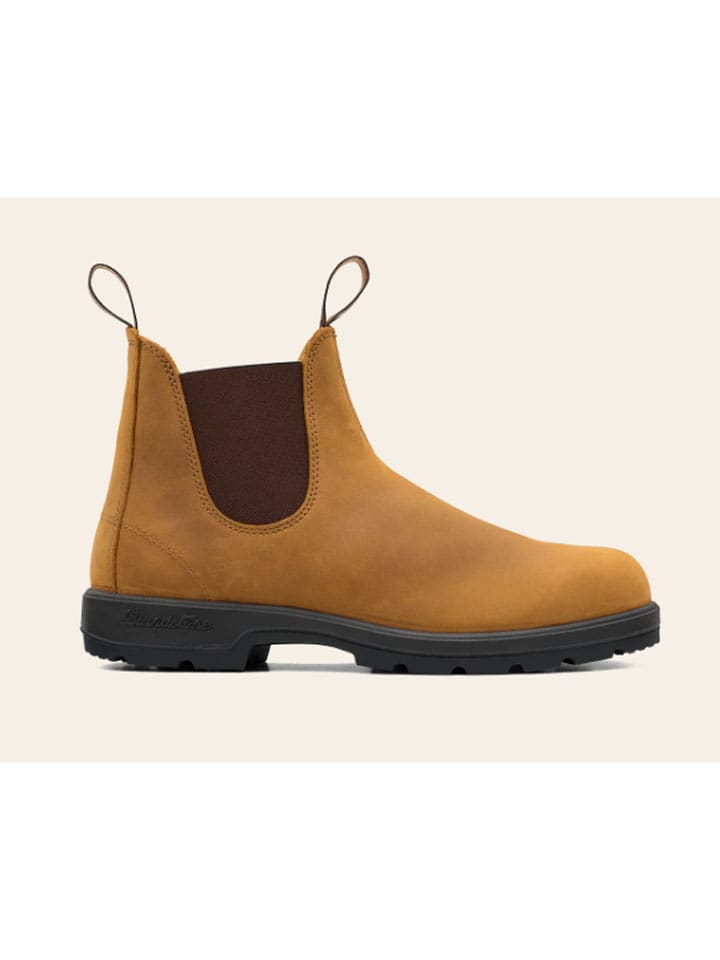 Blundstone Leder-Chelsea-Boots in Hellbraun - 42,5
