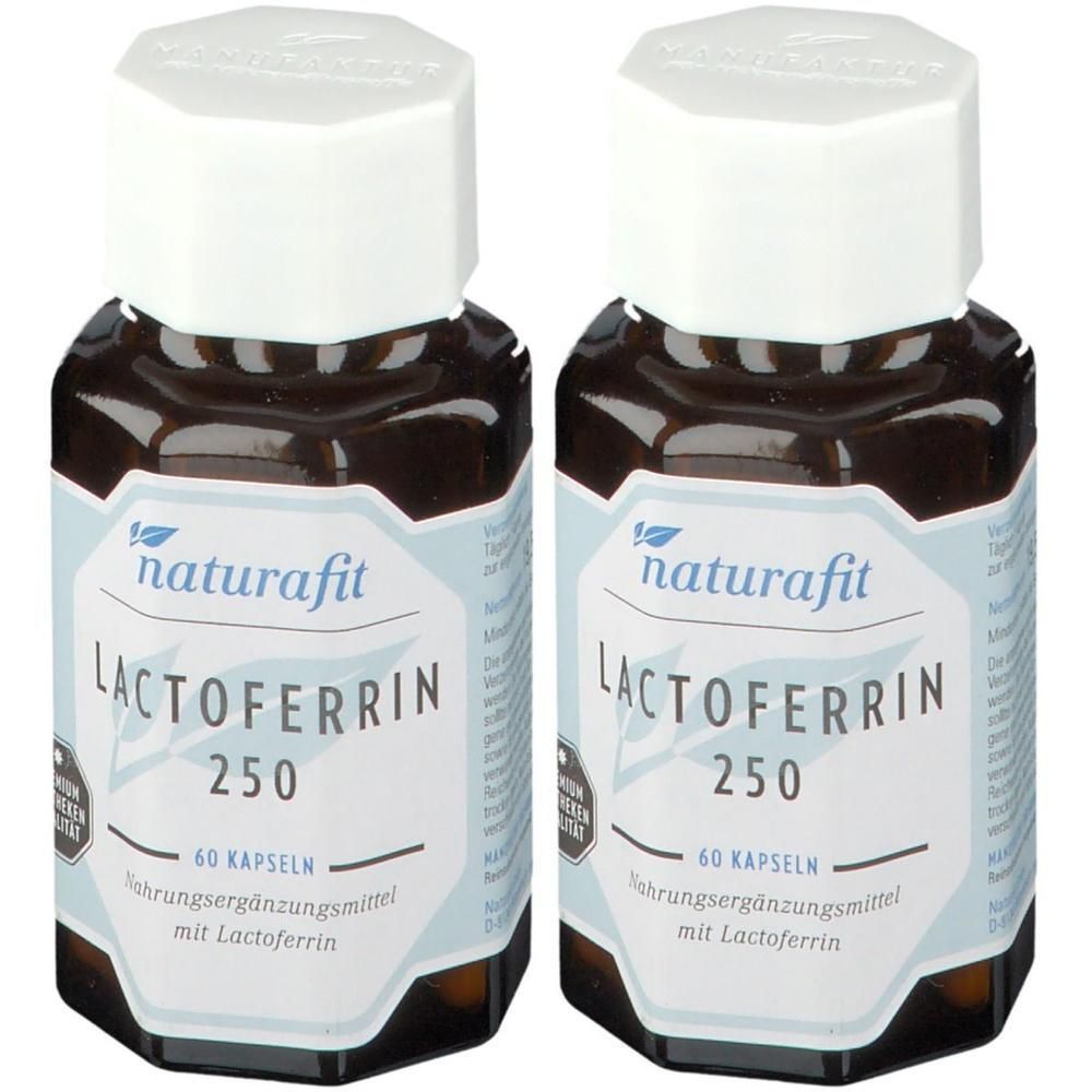 Naturafit Lactoferrin 250 mg aus Kuhmilch Kapseln 2x 2x60 St