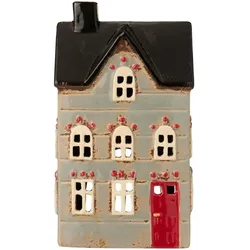 IB Laursen Teelichthaus Nyhavn rote Tür, 10,7 x 8 x 19 cm