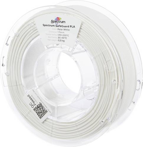 Spectrum Filaments 81553 Safeguard PLA Filament PLA antibakteriell 1.75mm 250g polar white, Weiß 1St.