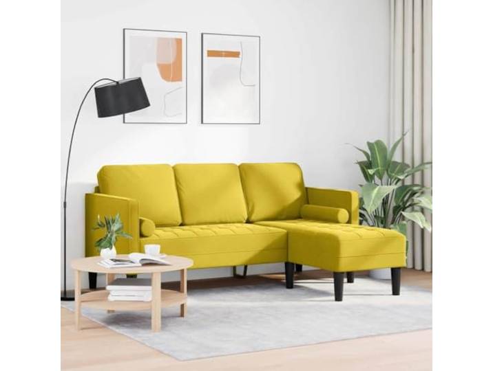 KTHLBRH Modulares Sofa-Set, gelb, Polyester, mit Kissen Elegantes Design, klare Linien, geeignet für moderne Wohnzimmer, hoher Komfort