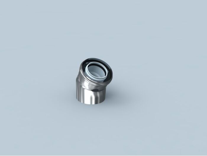 Bertrams Polyline LAS Bogen 42BG30-60 30°, DN 60/100, innen, Edelstahl