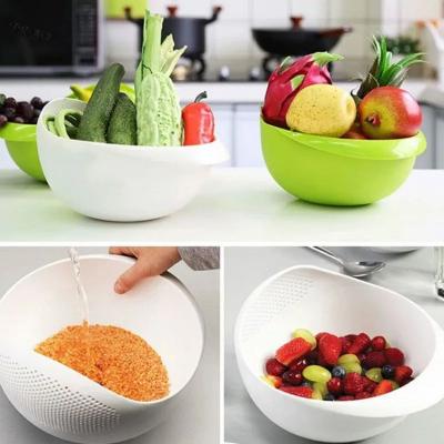 Inspired Living FreshFlow 2 in 1 Plastic Colander Bowl With Handle Multifunction Rice Washing Bowl & Fruit Drain Basket FreshFlow 2 in 1 Plastic Colander Bowl With Handle Multifunction Rice Washing Bowl & Fruit Drain Basket